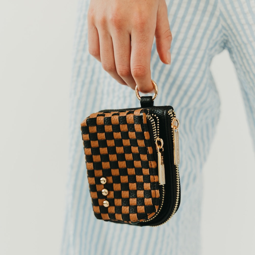 Pretty Simple Woven Cameron Double Zip Clippable Card Wallet view 9 (bag)