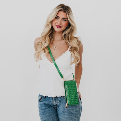 Pretty Simple Woven Double Duty Phone Bag view 13 - Woven Bag Double Strap