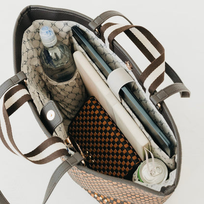 Pretty Simple Woven Tiffany Organizer Tote Bag view 16 - Tiffany Woven Bag