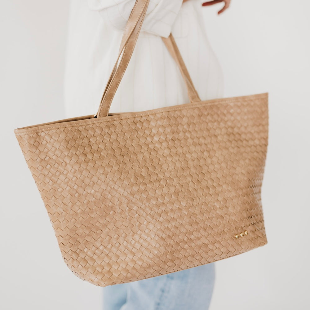Pretty Simple Woven Tiffany Organizer Tote Bag view 8 - Tiffany Woven Bag
