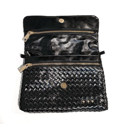 Pretty Simple Wrenlee Woven Flap Crossbody Handbag view 7