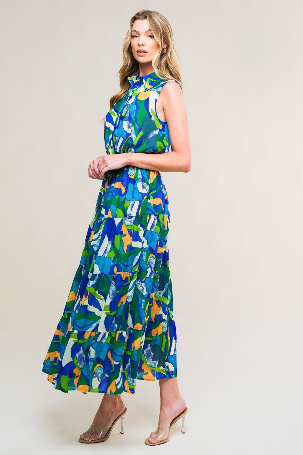 Pristine Chicness Woven Midi Dress view 5