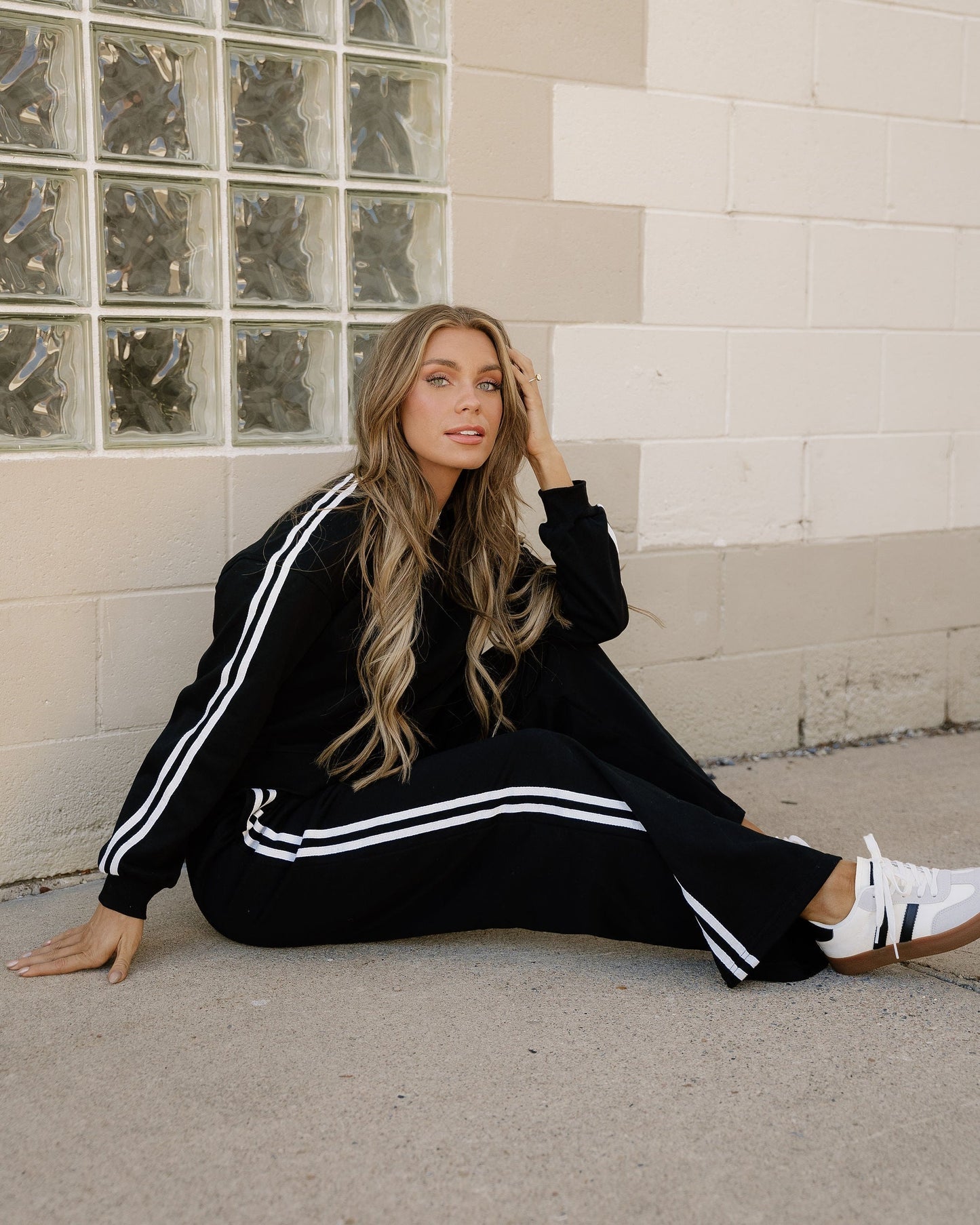 pullover wide leg Pullover Wide Leg Pants 2pcs Outfit - Black view 2 (bottom) - shop at us.meeeshop