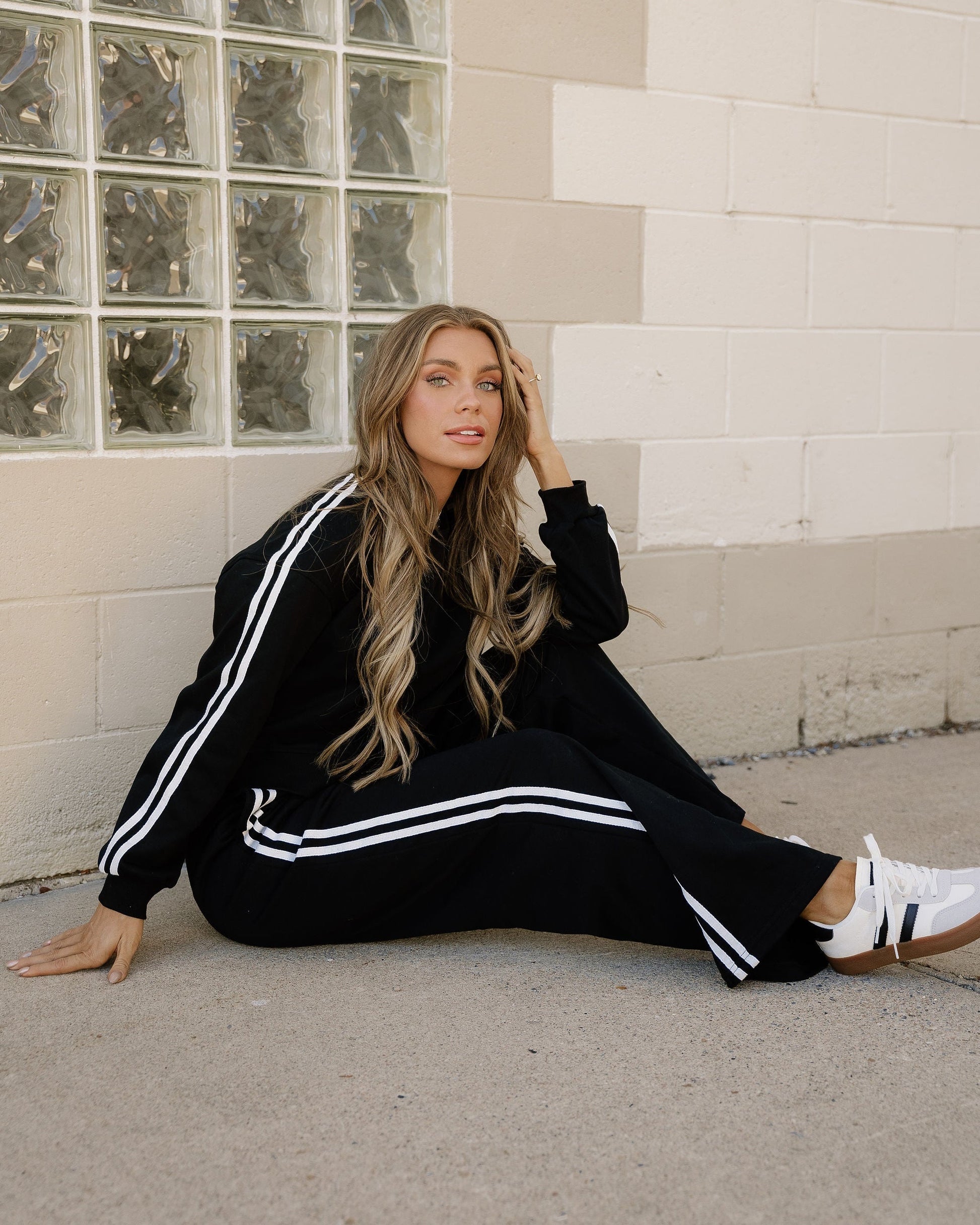 pullover wide leg Pullover Wide Leg Pants 2pcs Outfit - Black view 2 (bottom) - shop at us.meeeshop