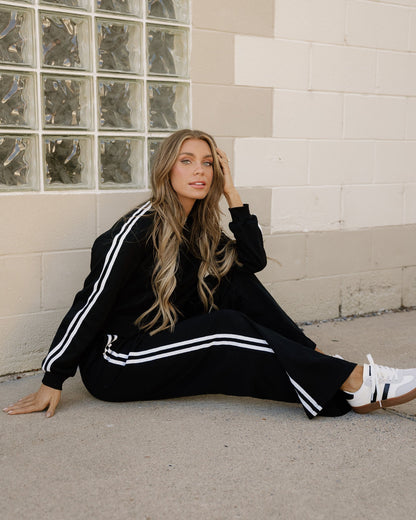 pullover wide leg Pullover Wide Leg Pants 2pcs Outfit - Black view 2 (bottom) - shop at us.meeeshop