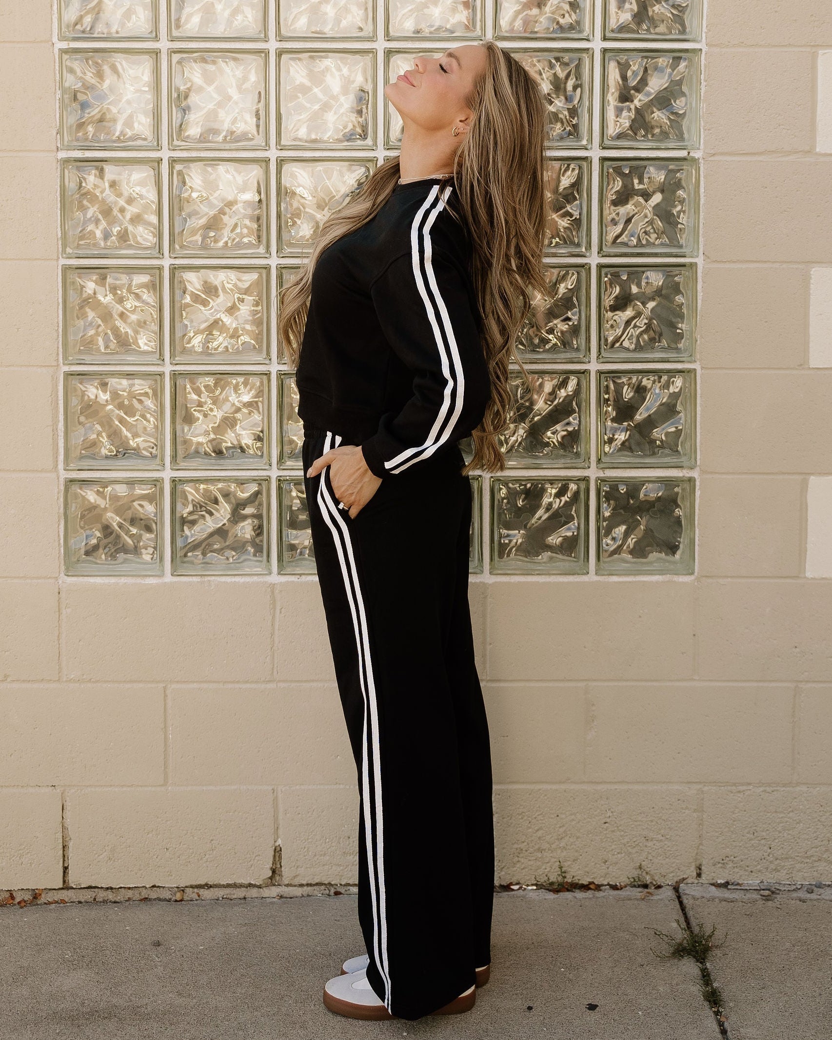 pullover wide leg Pullover Wide Leg Pants 2pcs Outfit - Black view 4 (bottom) - shop at us.meeeshop