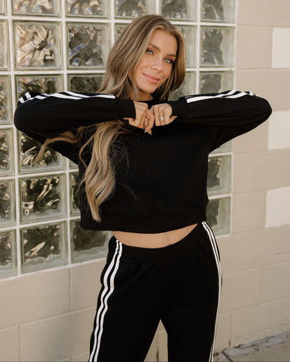 pullover wide leg Pullover Wide Leg Pants 2pcs Outfit - Black view 5 (bottom) - shop at us.meeeshop