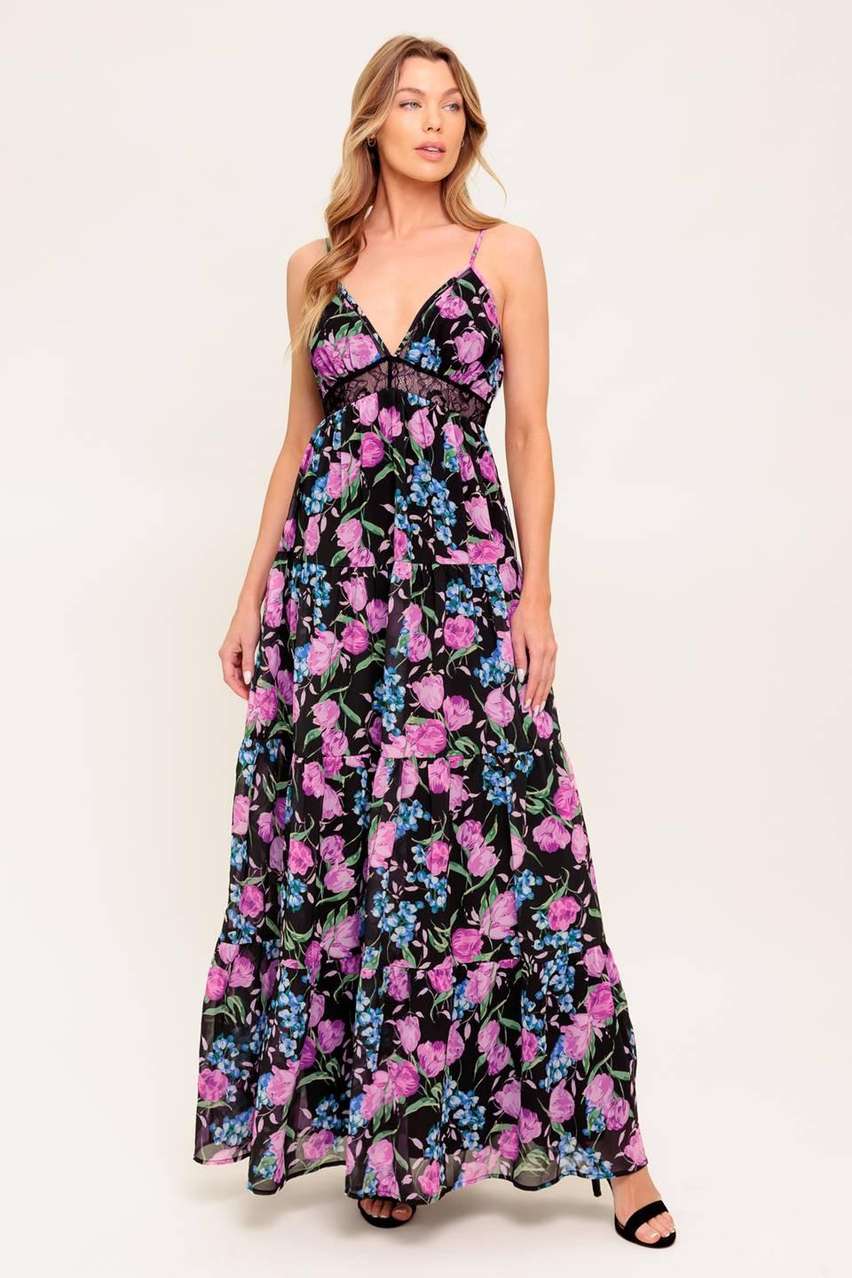Pure Sunshine Black Woven Maxi Dress in BLACK - Maxi Sunshine Dresses