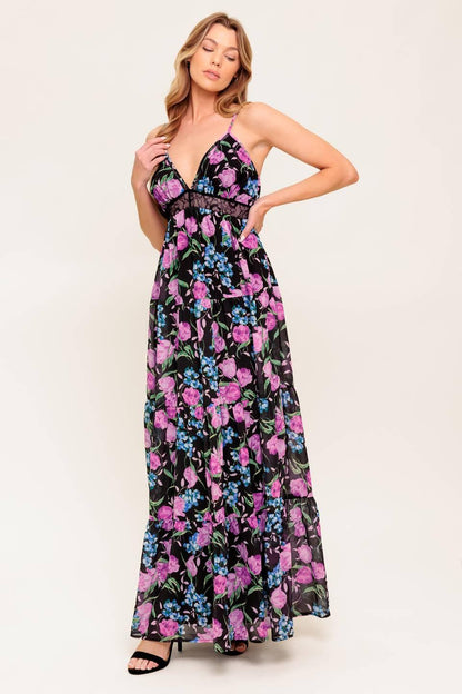 Pure Sunshine Black Woven Maxi Dress in BLACK view 3 - Maxi Sunshine Dresses