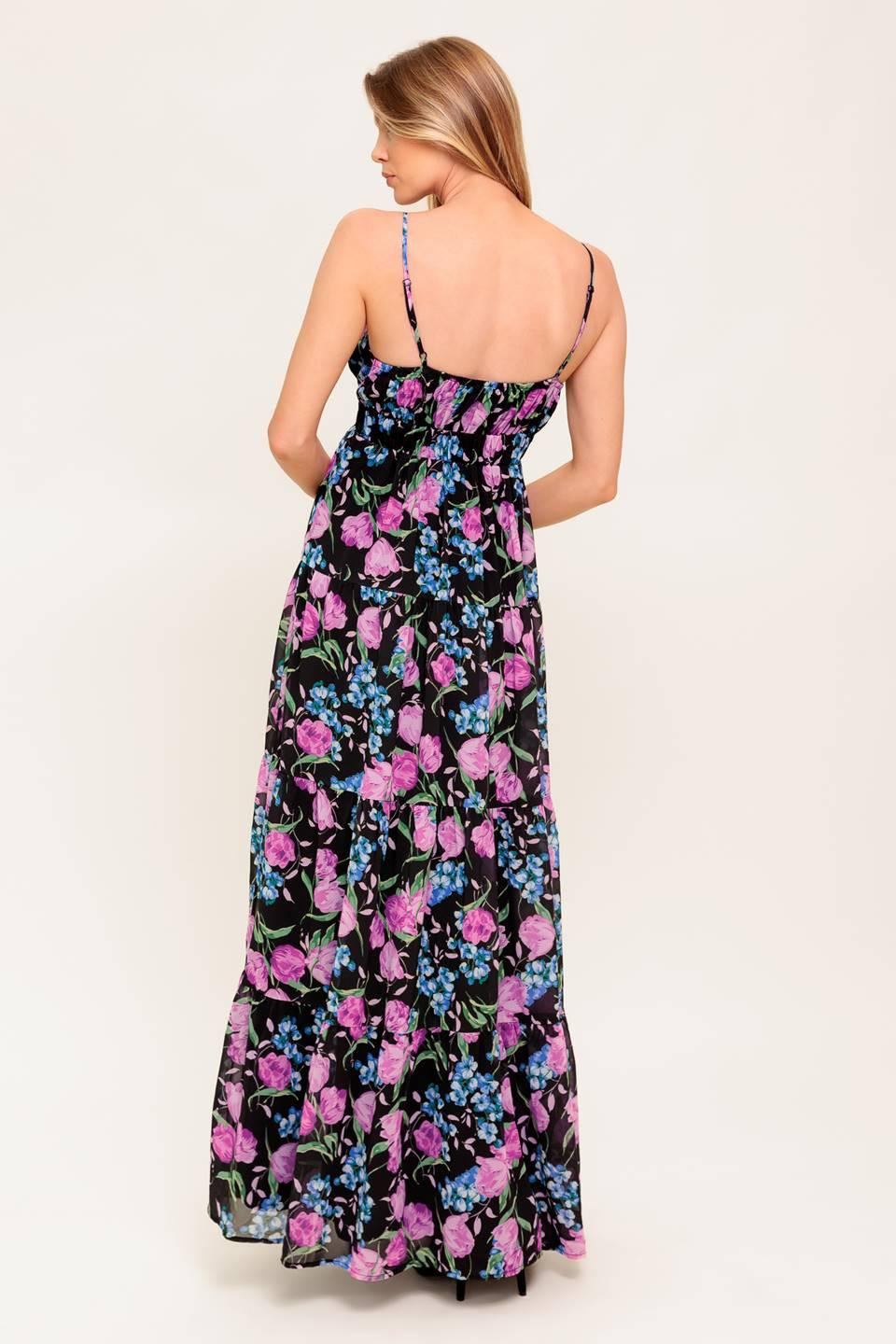 Pure Sunshine Black Woven Maxi Dress view 4 - Maxi Sunshine Dresses