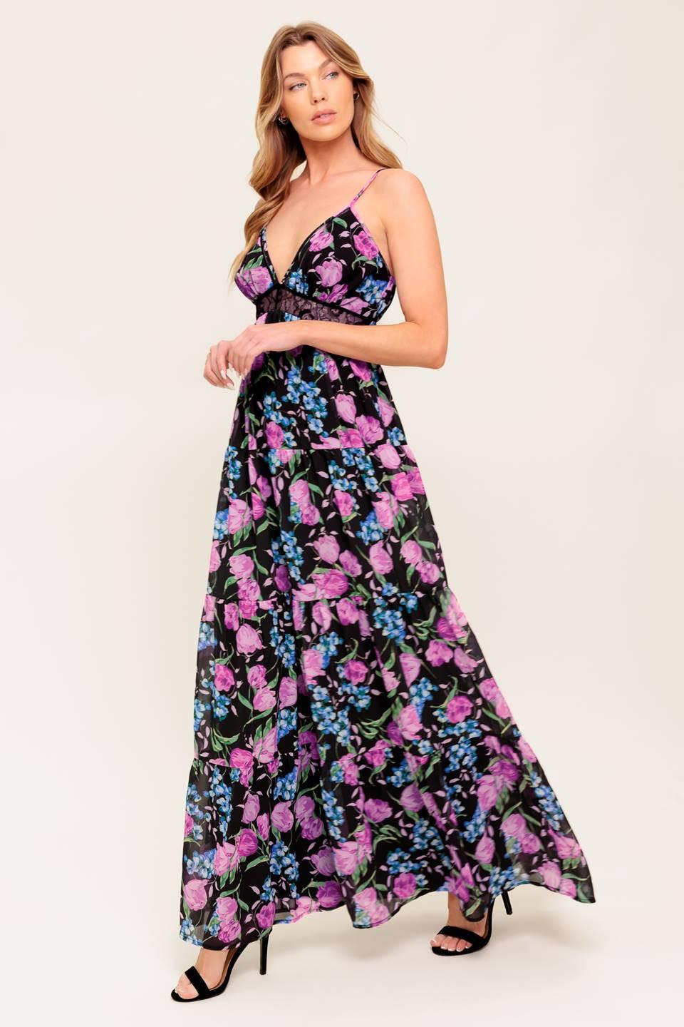 Pure Sunshine Black Woven Maxi Dress view 6 - Maxi Sunshine Dresses