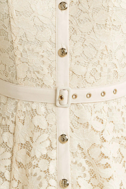 Purely Romantic Woven Lace Midi Dress view 8