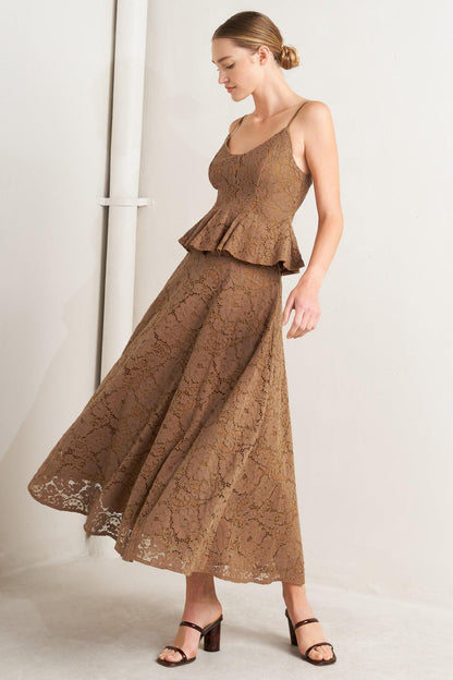 Purely Romantic Woven Lace Midi Skirt view 11 (dress)