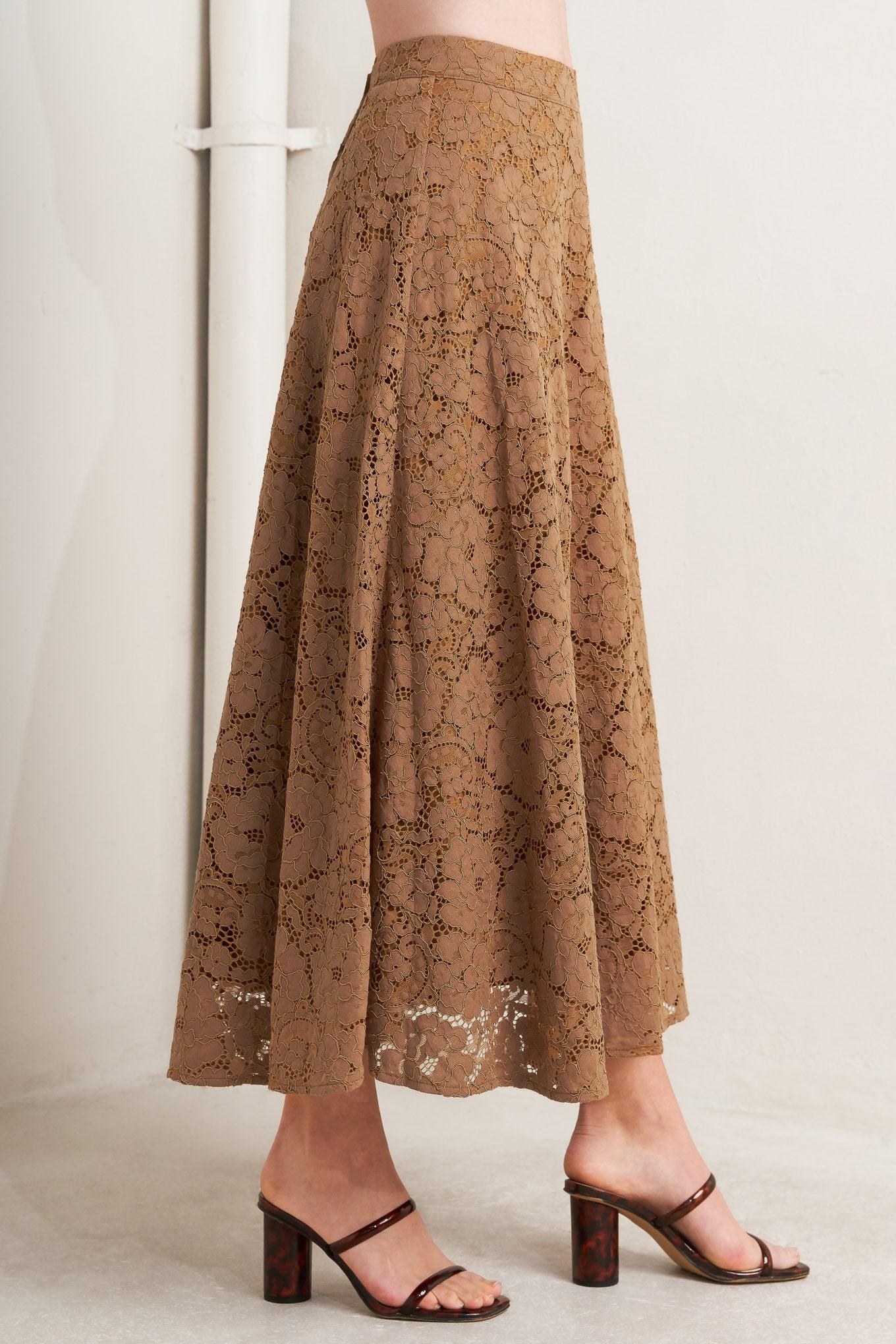 Purely Romantic Woven Lace Midi Skirt view 15 (dress)