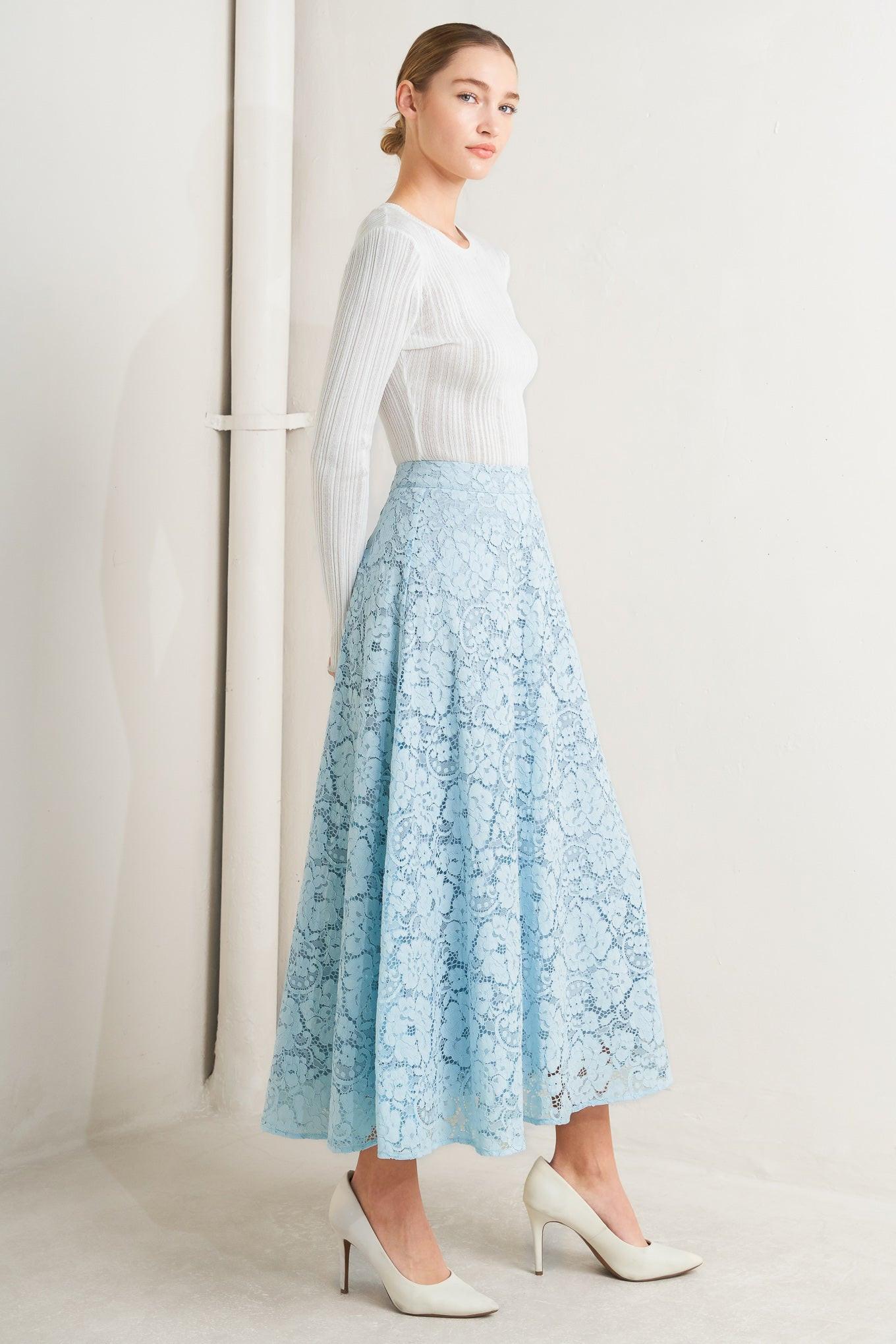 Purely Romantic Woven Lace Midi Skirt view 17 (dress)
