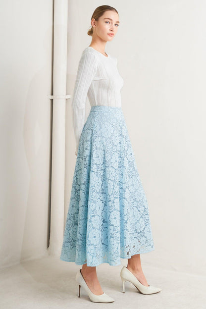 Purely Romantic Woven Lace Midi Skirt view 17 (dress)