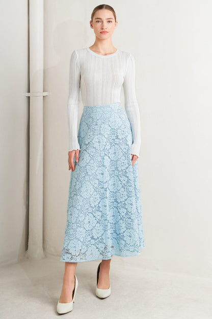 Purely Romantic Woven Lace Midi Skirt view 18 (dress)