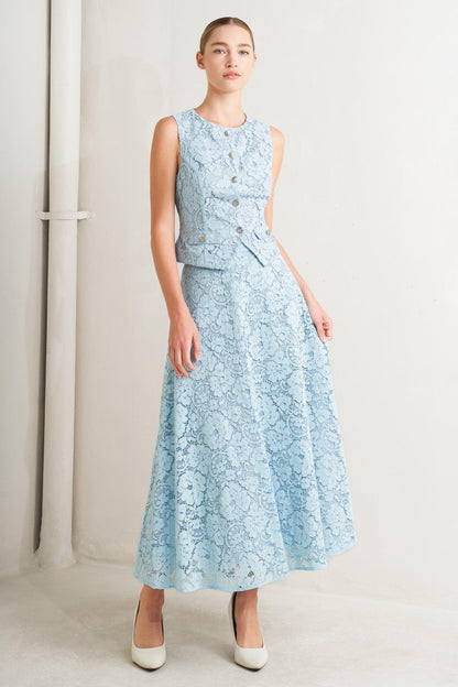 Purely Romantic Woven Lace Midi Skirt view 21 (dress)