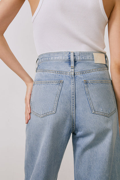 Queens of Noise High Rise Barrel Jeans - MeeeShop Women's Fashion