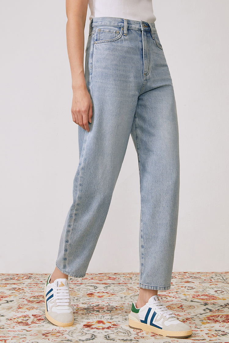 Queens of Noise High Rise Barrel Jeans Hj026 [final Sale] in Light Blue view 6 - High-Waisted - Sale Jeans (bottom)