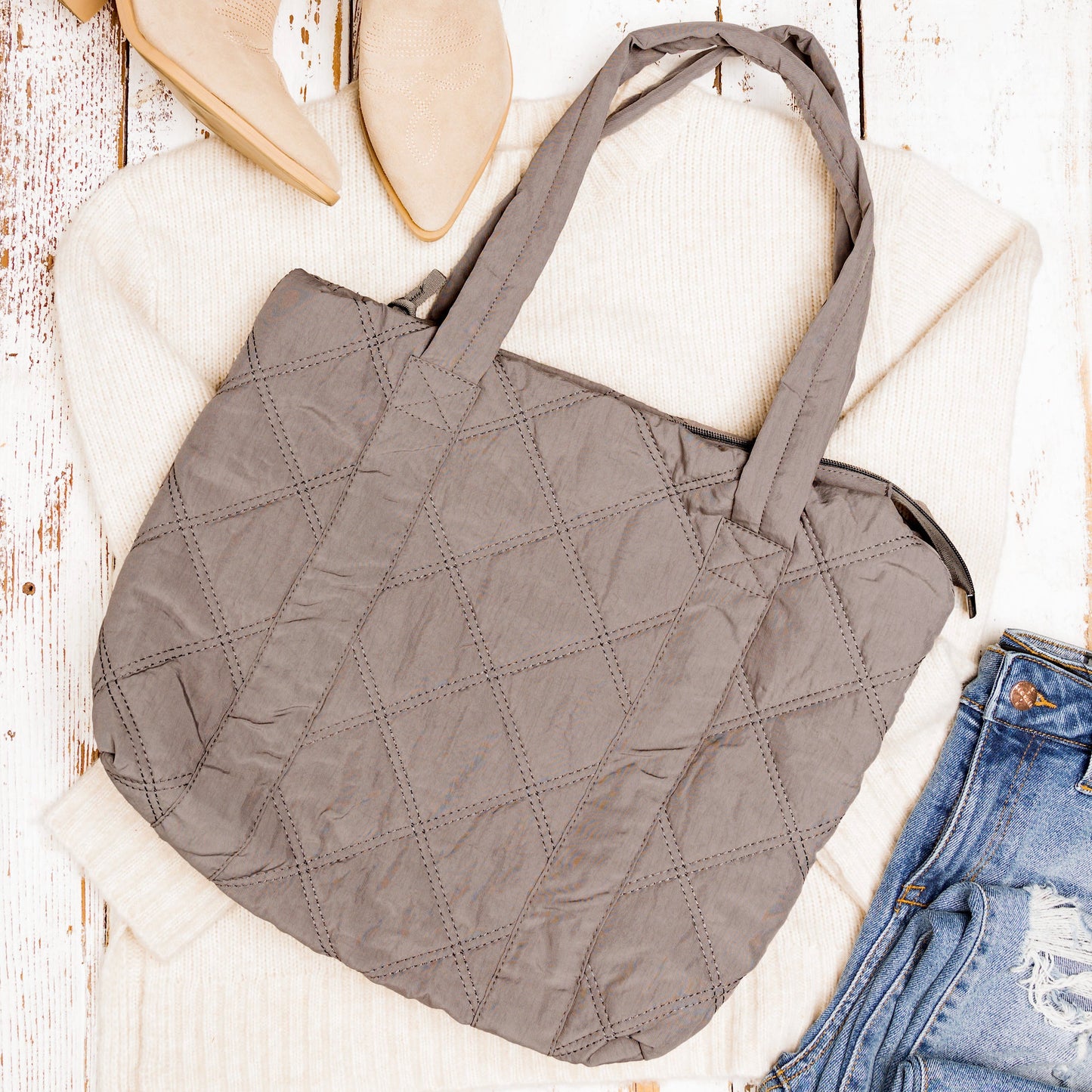 Quilted Tote view 10 - Quilted Tote Bag