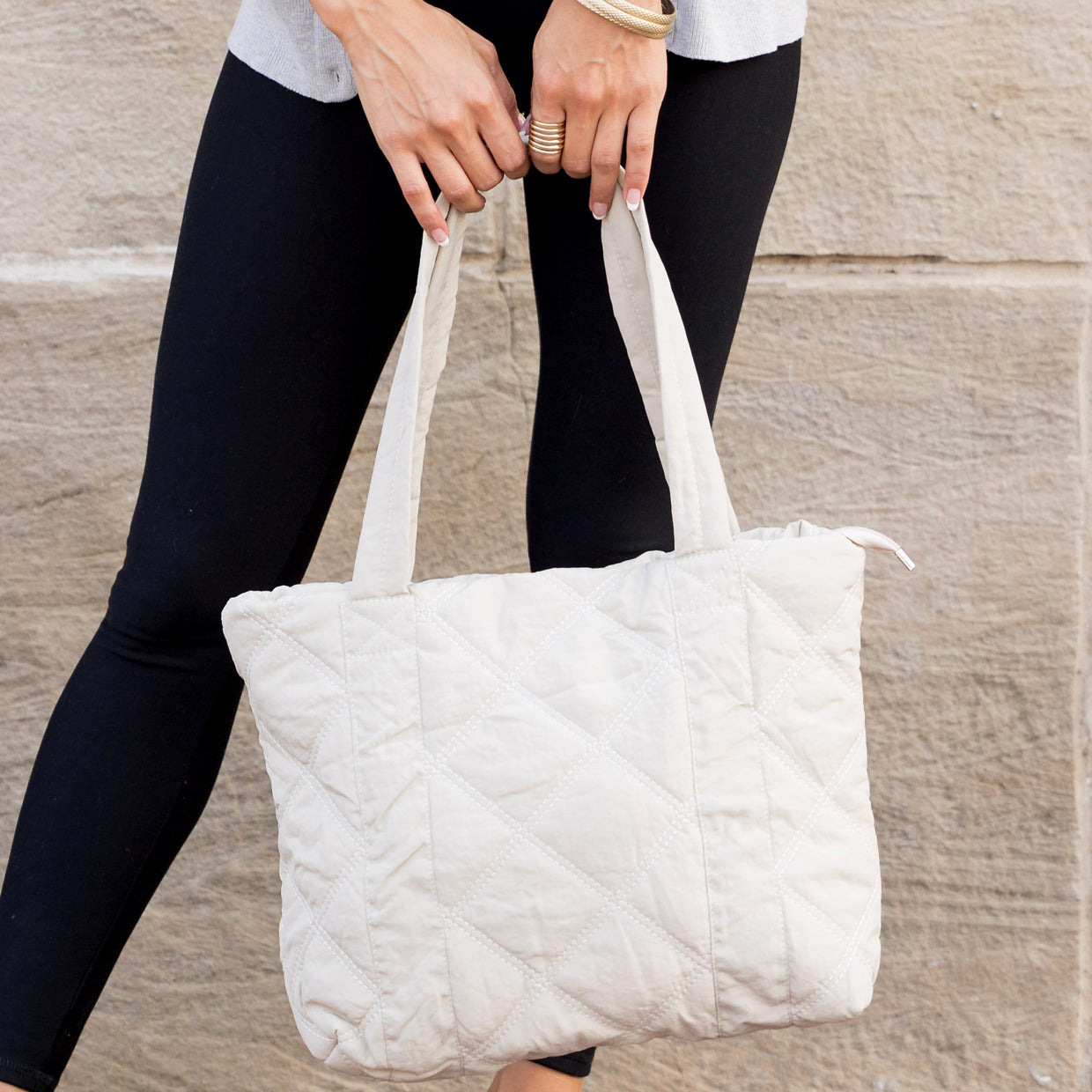 Quilted Tote view 6 - Quilted Tote Bag