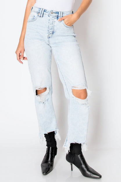 Raelynn Tummy Control High Rise Modern Wide Jeans in 3 (25) view 2 - High-Waisted (bottom)