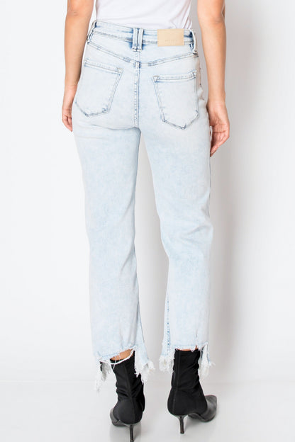 Raelynn Tummy Control High Rise Modern Wide Jeans in 7 (27) view 4 - High-Waisted (bottom)