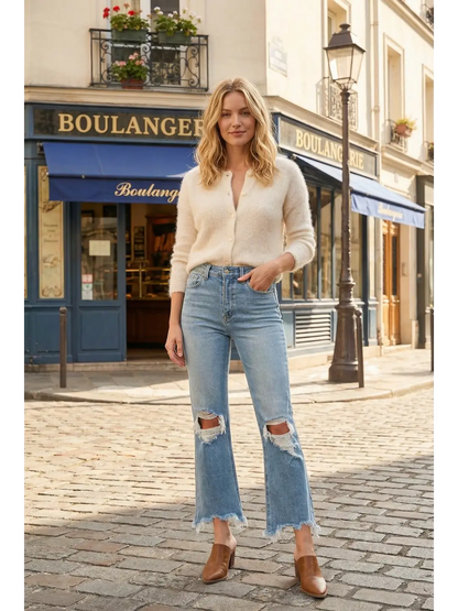 Raelynn Ultra High Rise Modern Wide Jeans in 1 (24) - High-Waisted (bottom)