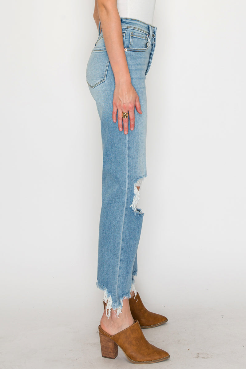 Raelynn Ultra High Rise Modern Wide Jeans in 5 (26) view 3 - High-Waisted (bottom)