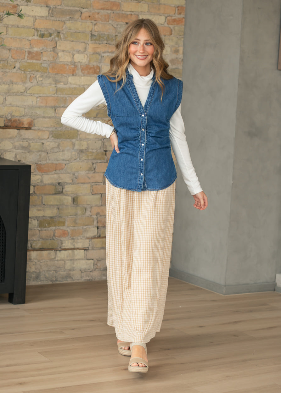 Rayne Modern Gingham Maxi Skirt in L view 4 (dress)