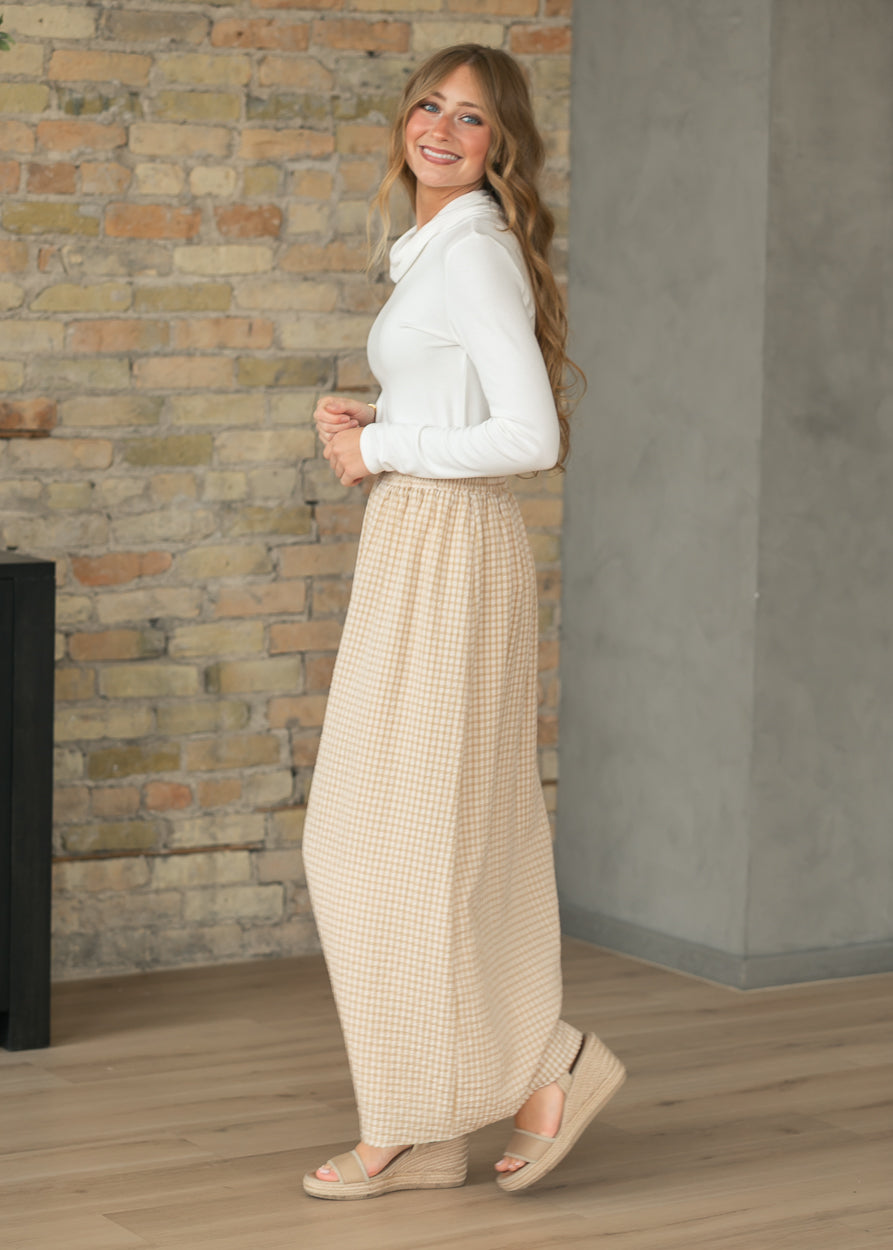 Rayne Modern Gingham Maxi Skirt in S view 2 (dress)