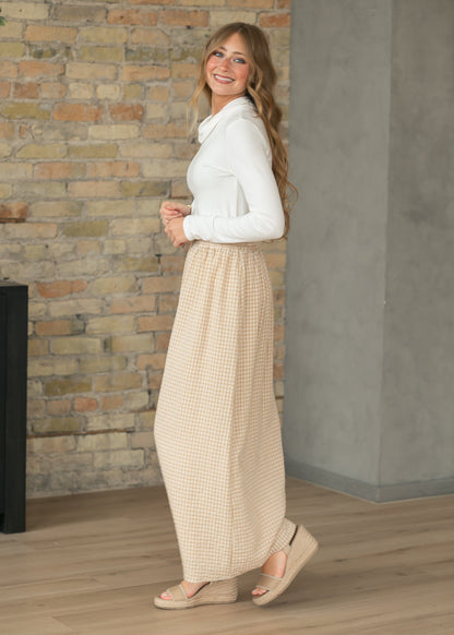 Rayne Modern Gingham Maxi Skirt in S view 2 (dress)