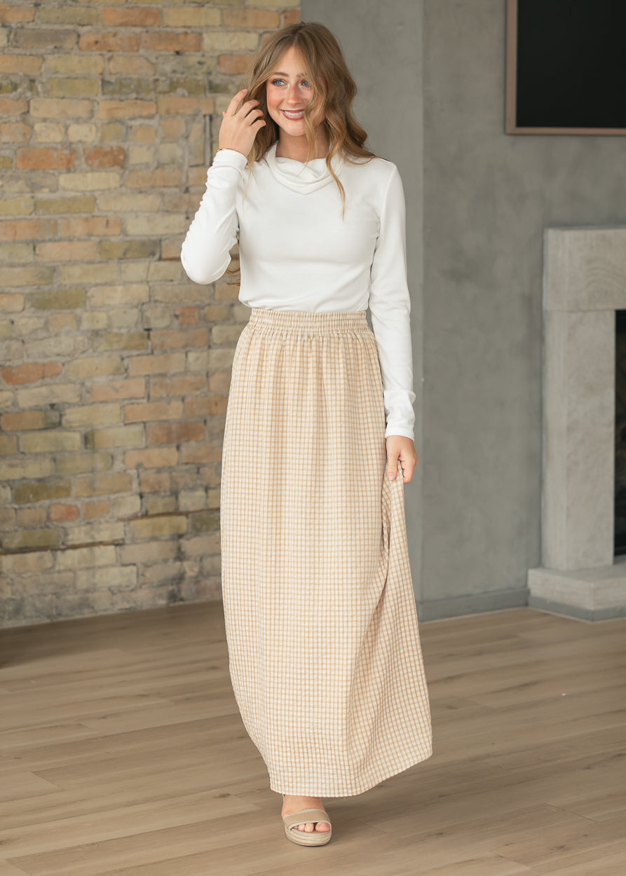 Rayne Modern Gingham Maxi Skirt in XS (dress)