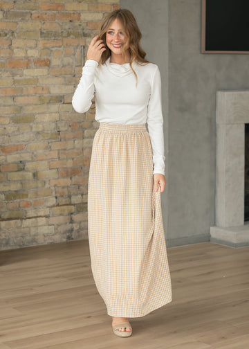 Rayne Modern Gingham Maxi Skirt in XS (dress)