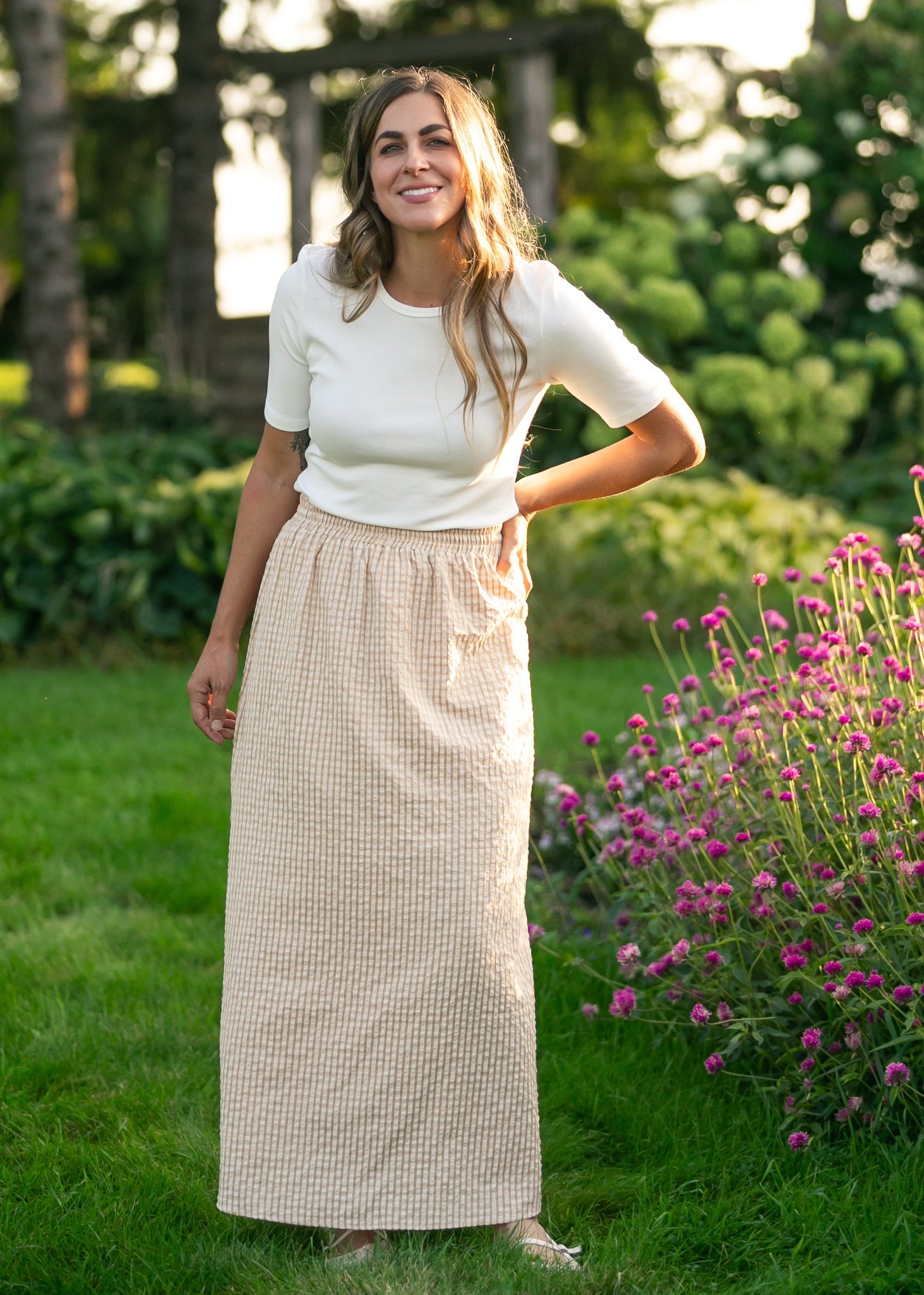 Rayne Modern Gingham Maxi Skirt view 10 (dress)