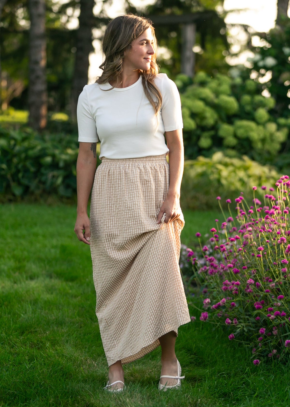 Rayne Modern Gingham Maxi Skirt view 16 (dress)