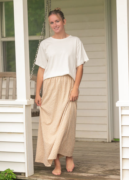 Rayne Modern Gingham Maxi Skirt view 21 (dress)