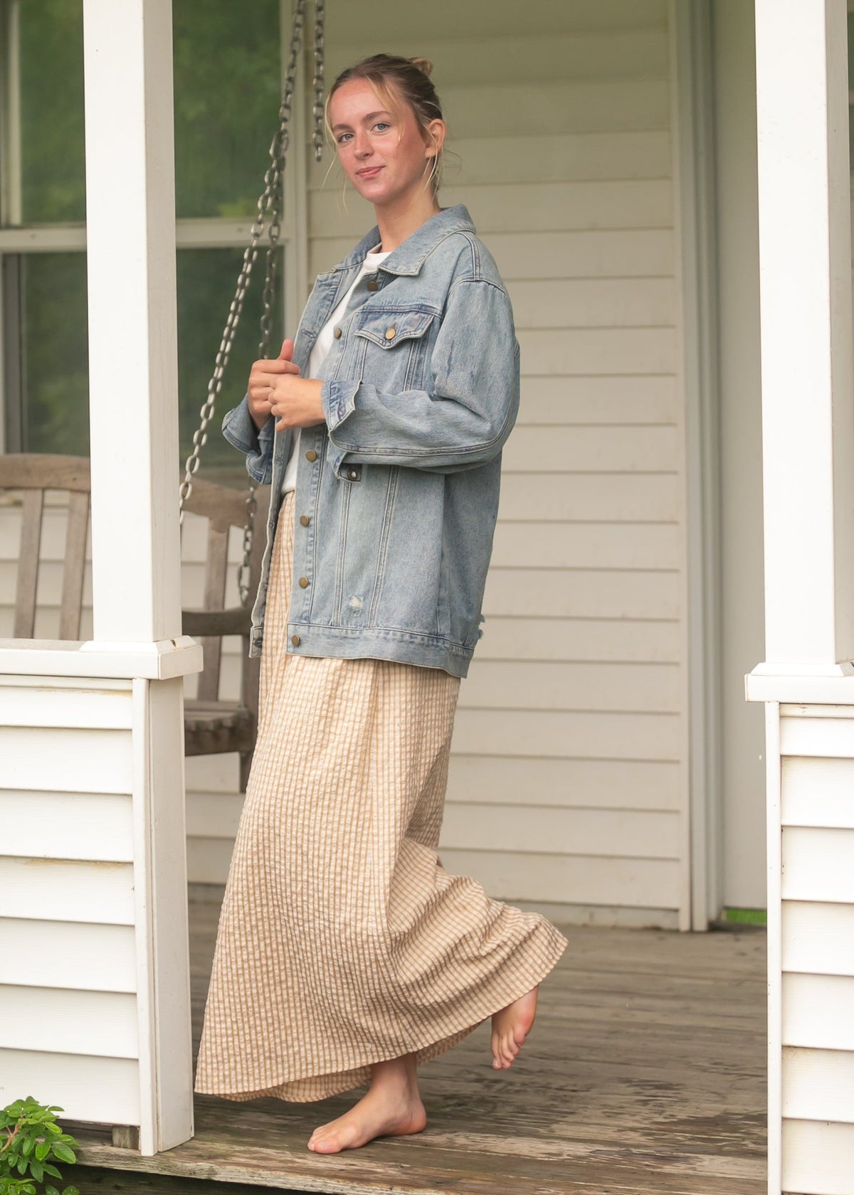 Rayne Modern Gingham Maxi Skirt view 22 (dress)