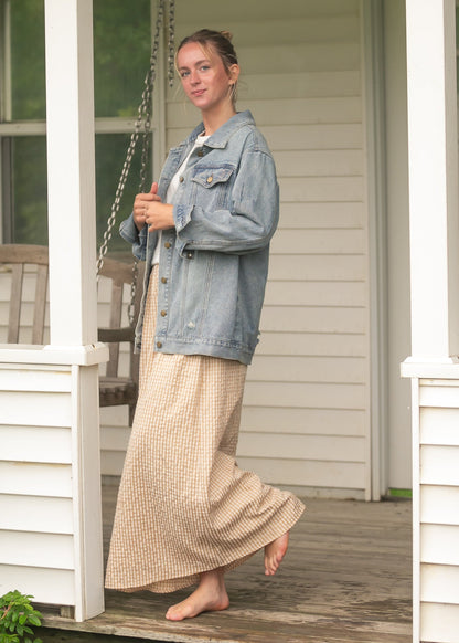Rayne Modern Gingham Maxi Skirt view 22 (dress)