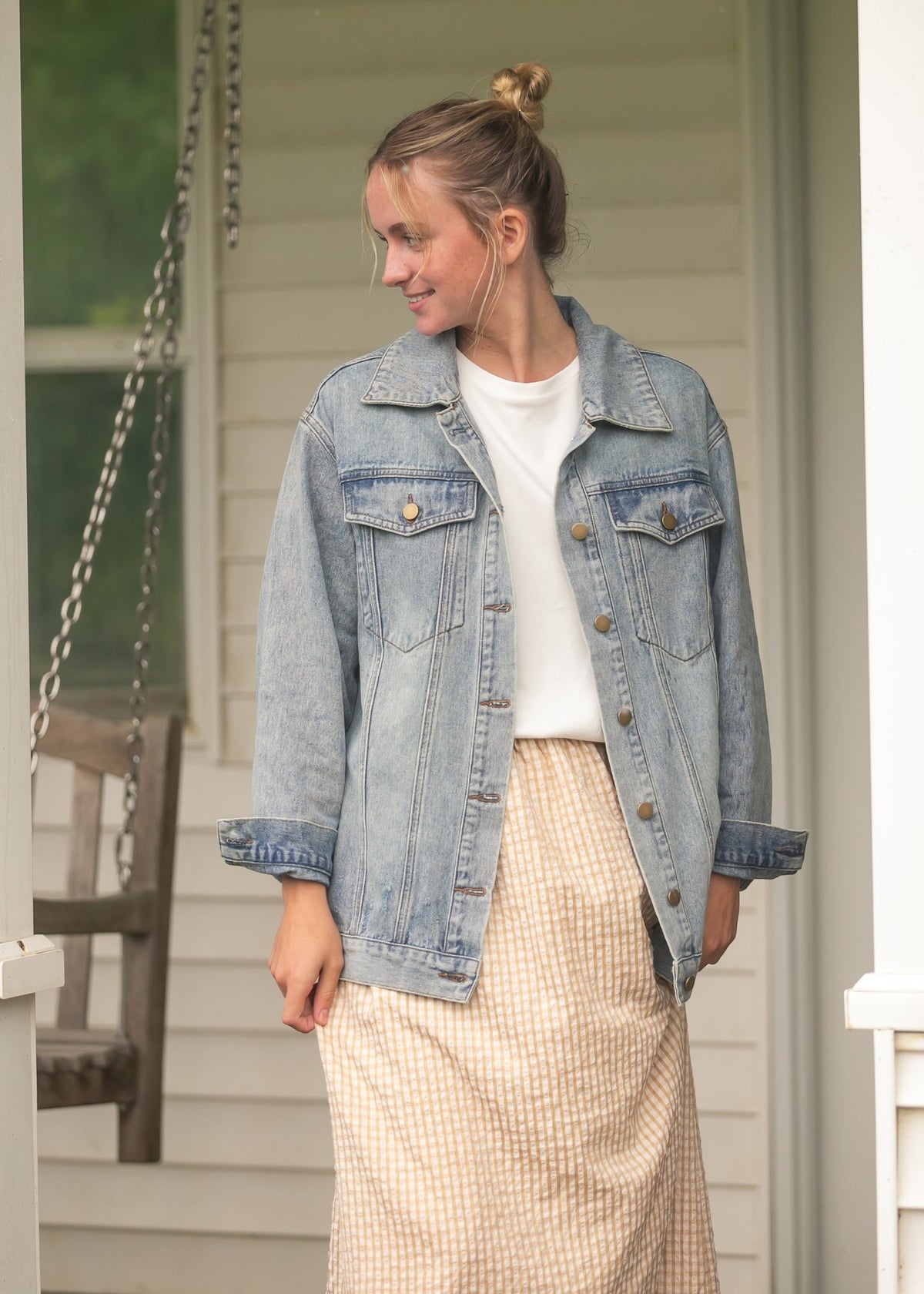 Rayne Modern Gingham Maxi Skirt view 23 (dress)