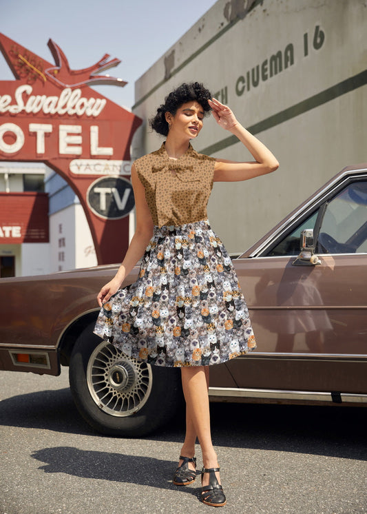 Realistic Cats A-line Skirt in XS