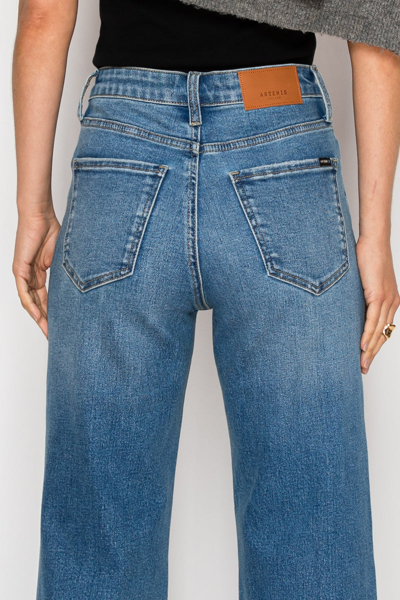 Reese Tummy Control Relaxed High Rise Palazzo Jeans view 10 - High-Waisted (bottom)