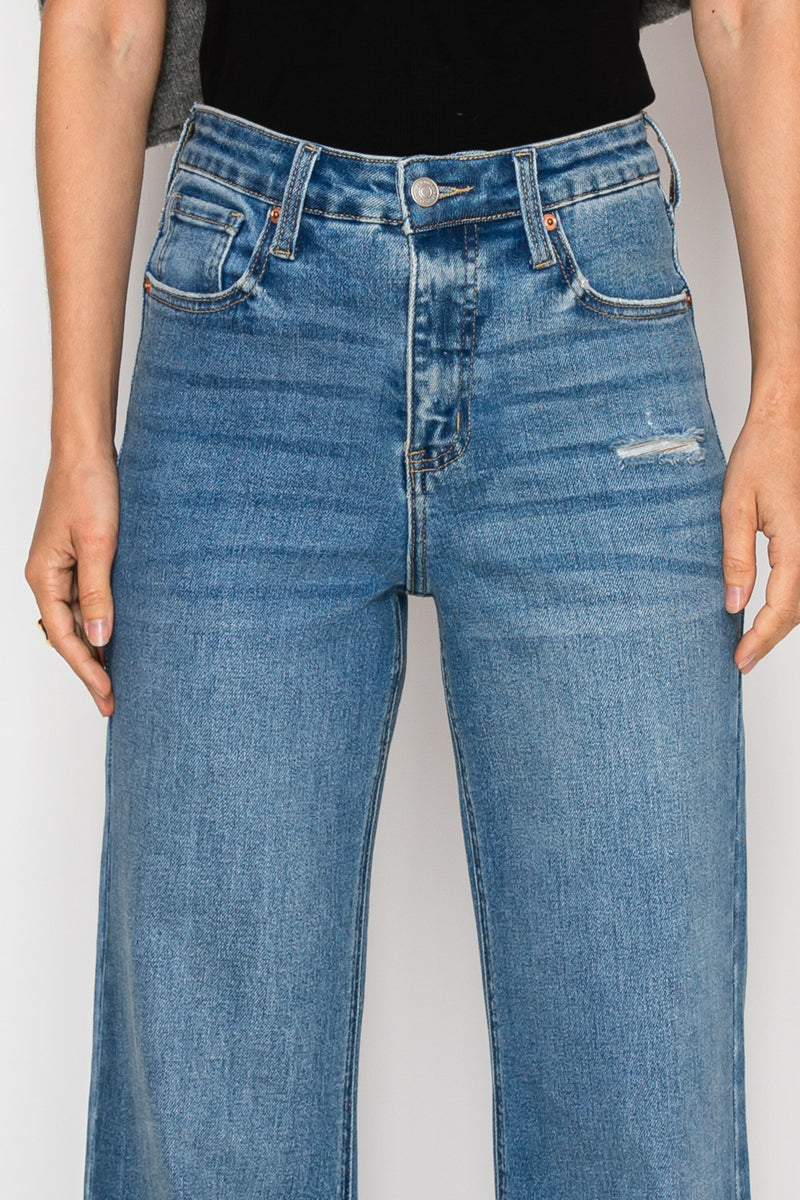 Reese Tummy Control Relaxed High Rise Palazzo Jeans view 8 - High-Waisted (bottom)