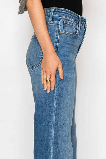 Reese Tummy Control Relaxed High Rise Palazzo Jeans view 9 - High-Waisted (bottom)