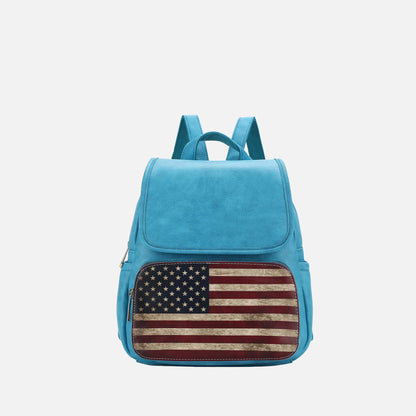 Regina Printed Flag Backpack Handbag view 12