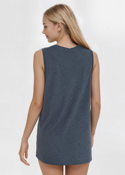 Relaxed Fit Tank Made in USA in Gray view 8 - Relaxed Tank Top