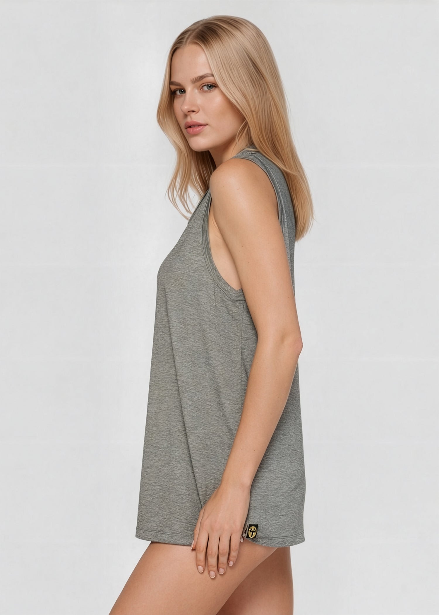 Relaxed Fit Tank Made in USA in Ivory view 3 - Relaxed Tank Top