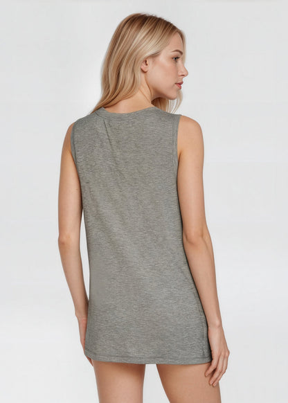 Relaxed Fit Tank Made in USA in Ivory view 4 - Relaxed Tank Top