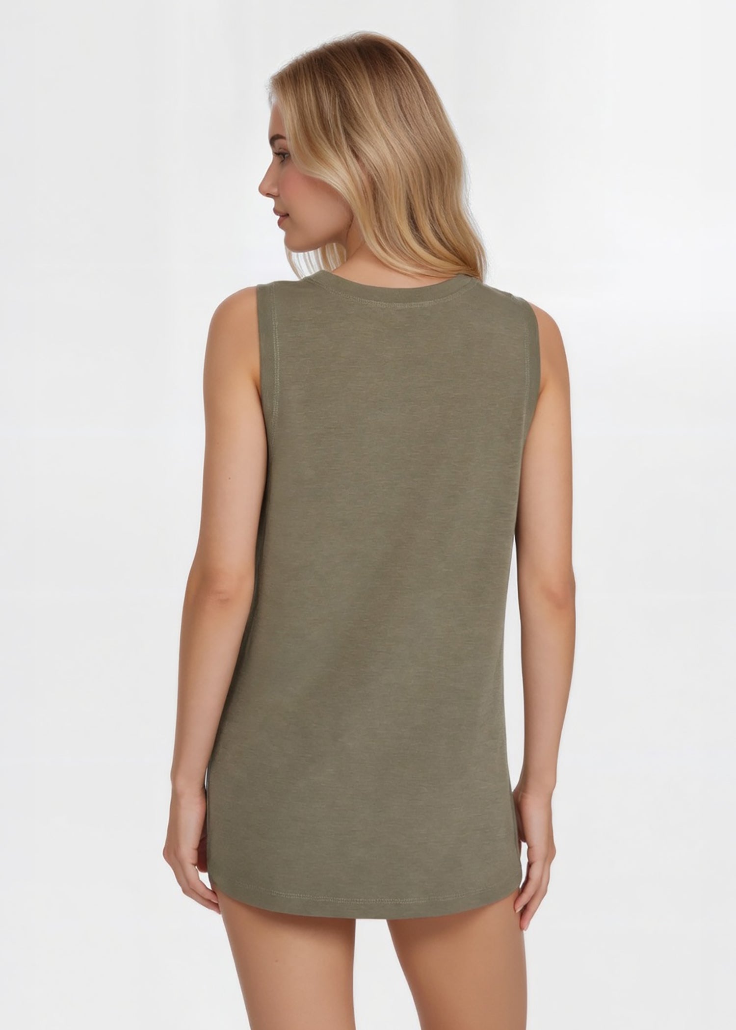 Relaxed Fit Tank Made in USA in Navy view 12 - Relaxed Tank Top